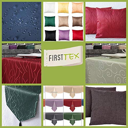 Classic White Tovaglia 130 x 300 bianco in 100% cotone biologico bordo Atlas di alta qualità 300 g/m²
