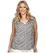 Calvin Klein Women's Plus Size Printed V-Neck Chiffon Layer Top