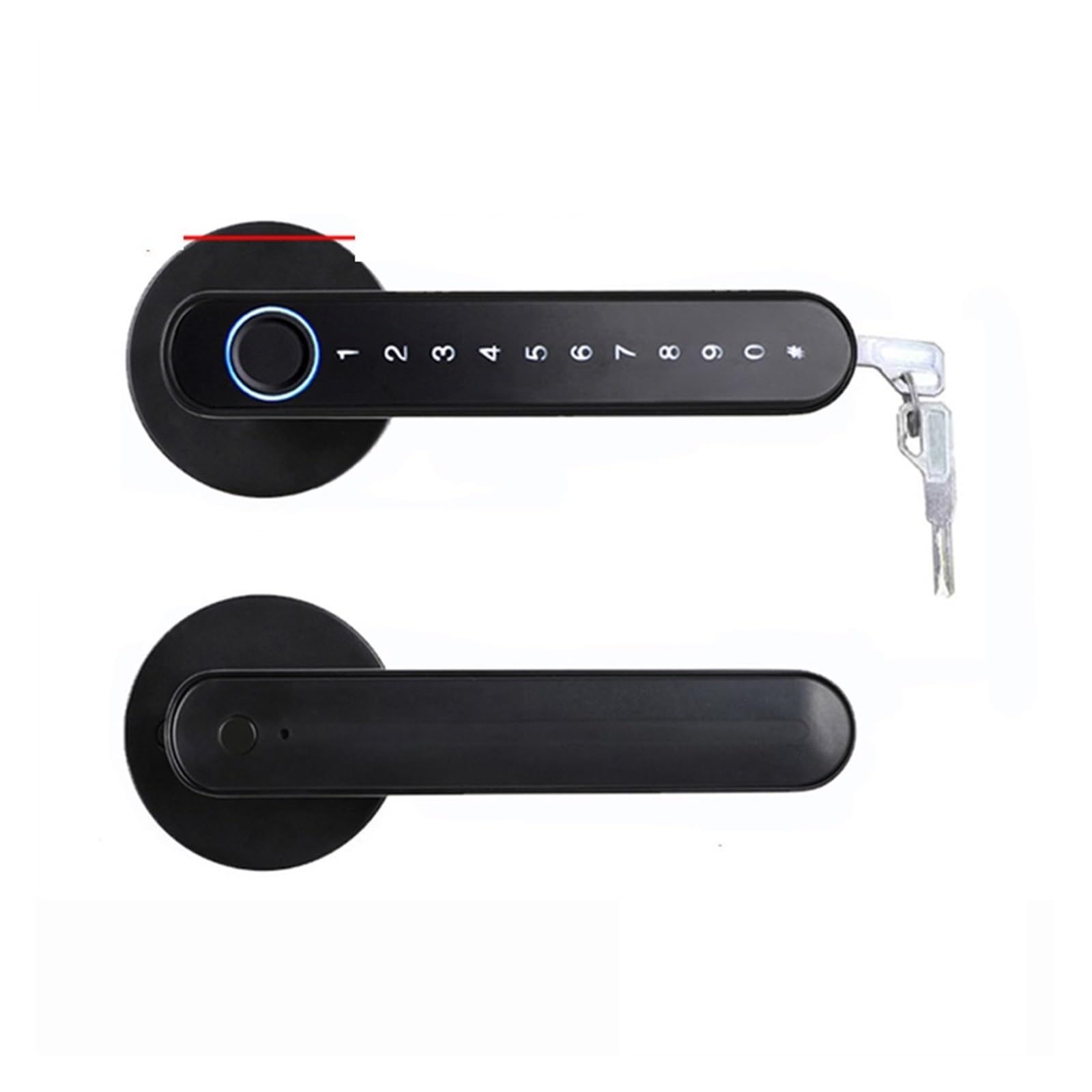 CVFRDD Smart Door Knob, TTLOCK Digital Electronic Lock Finrprint Door Biometric Password Keyless Entry Smart Knobs For Home Any Keyless Entry Door Handle(3200black)
