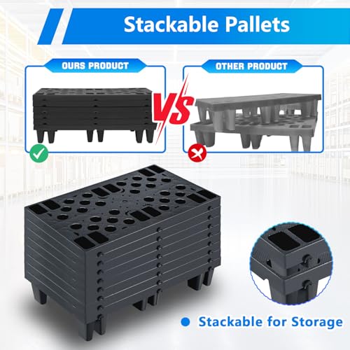Palettes en plastique pour sous-sol sec lot de 8 supports de sol - 6