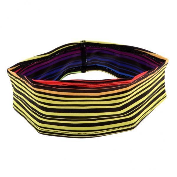 SNAPPSY 3xMen Women Sports Yoga Gym Sweatband Headband Stretch Hair Band Yellow Stripe-image-5