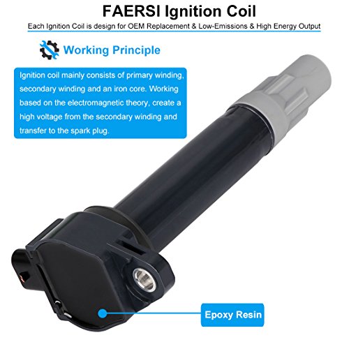 Ignition Coil Pack Of 6 Compatible With 2006-2010 Dodge Charger Magnum Nitro Challenger Avenger & Chrysl 300 Town & Country Sebring Pacifica 2.7L 3.5L 4.0L V6 For 4606869Aa 4606869Ab Uf502 #TOP2