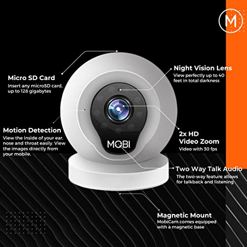 Mobicam® Multi-Purpose Monitoring System, Wifi Video Baby Monitor - Baby Monitoring System - Wifi Camera With 2-Way Audio, Nursery Camera, Motion Detection Alert, Support Micro-Sd For Extra Recording #TOP1