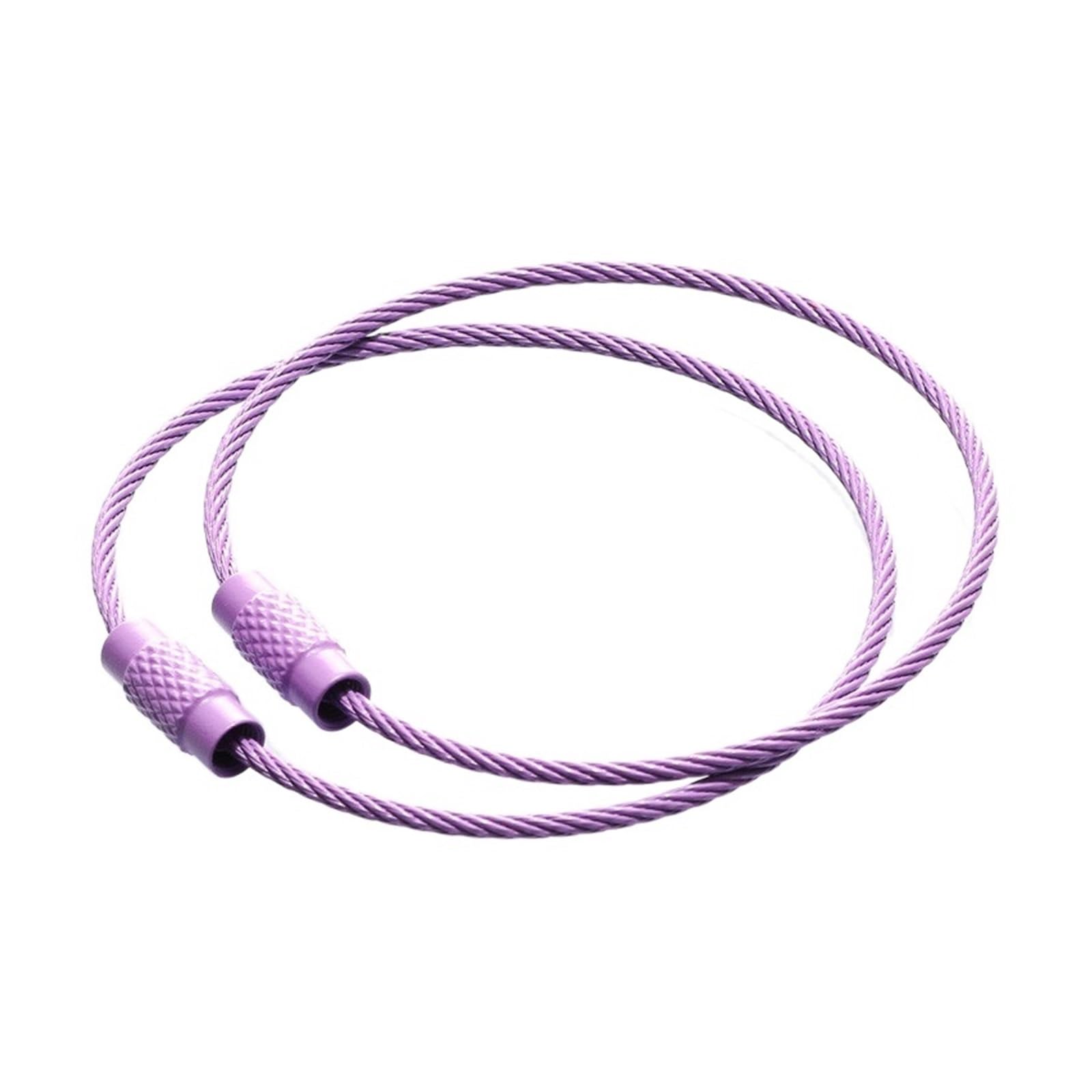 Llavero de alambre de acero inoxidable con hebilla de cable de rosca (10 unidades)