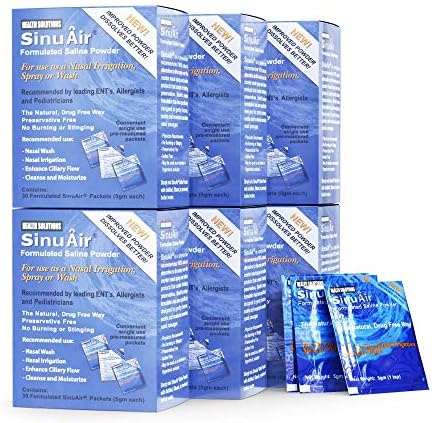 SinuAir Sinus Rinse Salt Solution - Saline Powder for SinuPulse S...