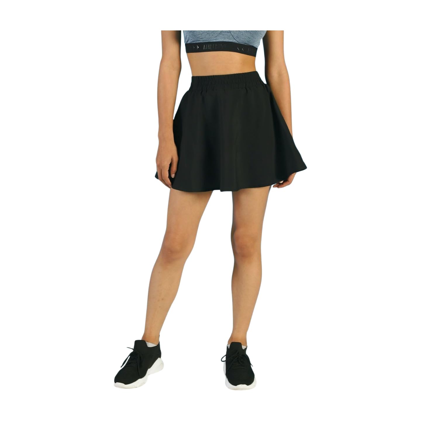 Women’s Athletic Skort with Inner Shorts | High Waist Tennis Running Golf Sports Skirt SAGAR200 Crimson-image-31