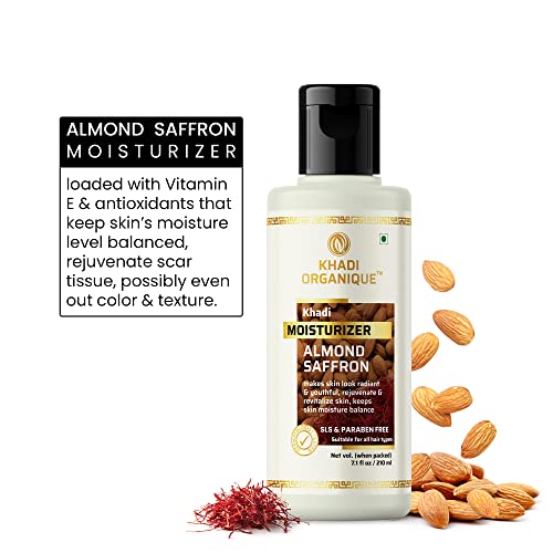 Image of Khadi Organique Almond Saffron Herbal Moisturizer-210Gms