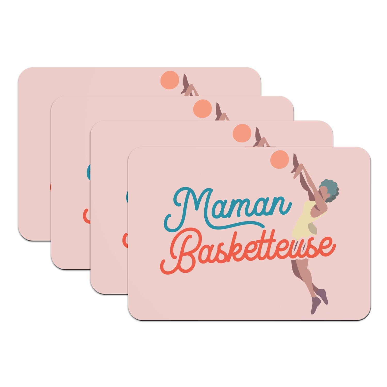 Set de table maman basketteuse pour des repas de famille sportifs et joyeux