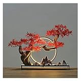 Drzewo symulacyjne Bonsai Creative Simulation Green Plants New Chinese Welcome Pine Dekoracja Salon Hotel Home Wejście Biuro Dekoracja Prezent Pokój Ganek Stół do herbaty Ozdoby ( Kolor: P)