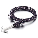 Condición:100% Nuevo COOLSTEELANDBEYOND Multi-Hilo Hombre Muchachos Niños Acero Pulsera del Ancla, Náutico Marinero Cuerda Trenzado, Tejido Pulsera del Abrigo