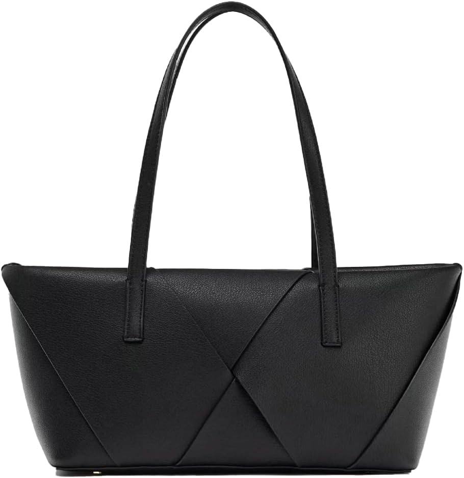 Woven Tote Bag Large Capacity Zipper Handbag Shoulder Bag Hobo Underarm Bags for Travel