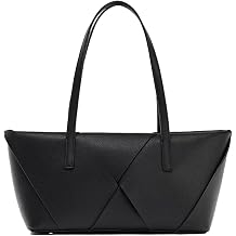 Geometric Fold - Patchwork PU Tote Bag Euro - Vintage Large - Capacity Full - Zipper Top - Handle Shoulder Purse