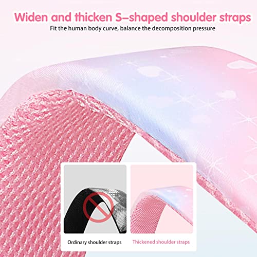Mochilas para Meninas - Mochilas Escolares Ambientais | Mochilas cor--rosa gradiente para meninas, e