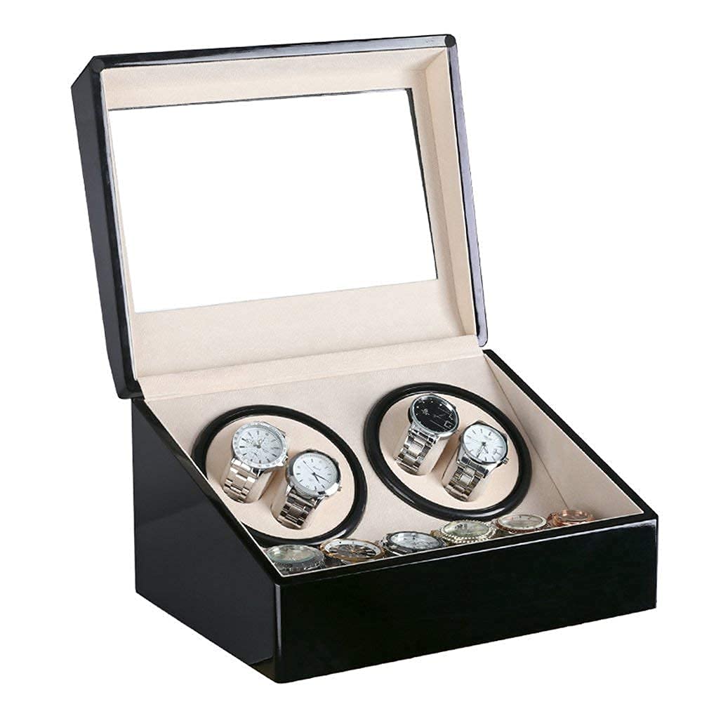 SBCGFY 4+6 Automatic Mechanical Black Watch Box High Class Motor Shaker Watch Winder Watch Boxes Present,