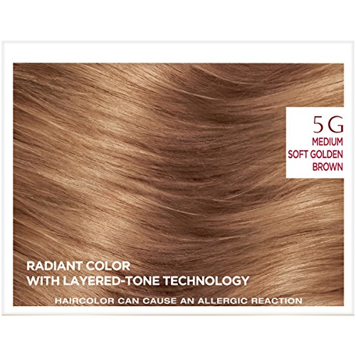 Image of L'Oreal Paris ExcellenceAge Perfect Layered Tone Flattering Color, 5G Medium Soft Golden Brown
