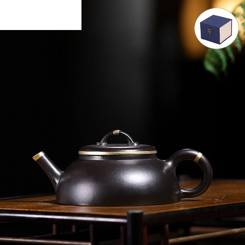 Dzbanek do herbaty 150 ml z fioletowej gliny, ręcznie robiony dzbanek Zisha Teaset, chiński czajniczek do herbaty liściastej, zaparzacz do herbaty