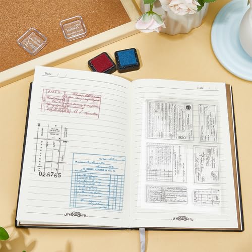 CRASPIRE Vintage Letterhead Clear Rubber Stamps Words Background Reusable Retro Transparent Silicone Stamp Seals for Journaling Card Making Scrapbooking Photo Album Decorative DIY Christmas Gifts - Thumbnail 4