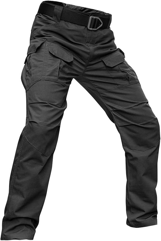 NAVEKULL Mens Outdoor Tactical Pants Rip Stop Lightweight Waterproof
