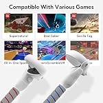 ZYBER Handle Attachment for Oculus Quest 2 Controller,VR Golf Club Adapter for Meta Quest 2 Accessories Beat Saber Gorilla Tag, Enhance VR Experience