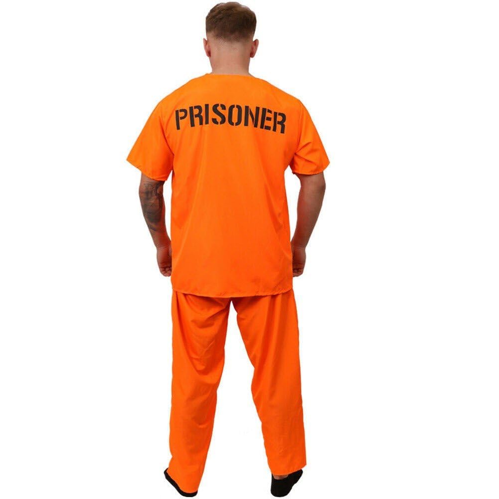 Amazon.co.jp: 囚人コスチューム 受刑者衣装 刑務所 ジャンプ