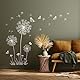 Tanlaby Löwenzahn Wandsticker Weißer Blumen Wandtattoo Pusteblume Schmetterlinge Wandaufkleber für Wohnzimmer Schlafzimmer Büros Sofa Hintergrund Hause Wanddekoration
