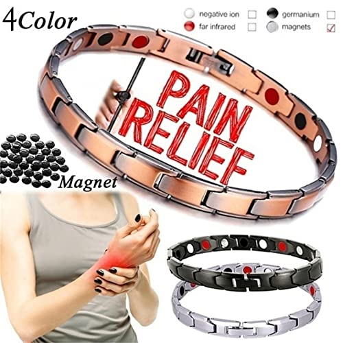Germanium Lymph Detox Bracelet, Magnetic Lymph Detox Bracelet, Magnetic Therapeutic Slimming Bracelet, Unisex Fashion Exquisite Energy Health Bracelets, Pain Relief For Arthritis And Carpal Tunnel (A) #TOP3