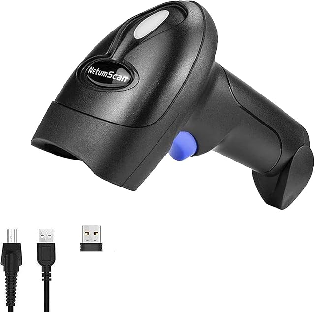 NetumScan Wireless 2D Barcode Scanner - Handheld Bar Code Reader Scan QR PDF417 DataMatrix Maxicode for PC Computer NSL8