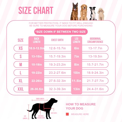 Image of Arblina Dog Recovery Suit, Adjustable Rear Leg Sleeve to Stop Licking Wounds for Male Female Dogs, Surgical Clothing for Neuter Spay Protective as Cone Alternative After Surgrey