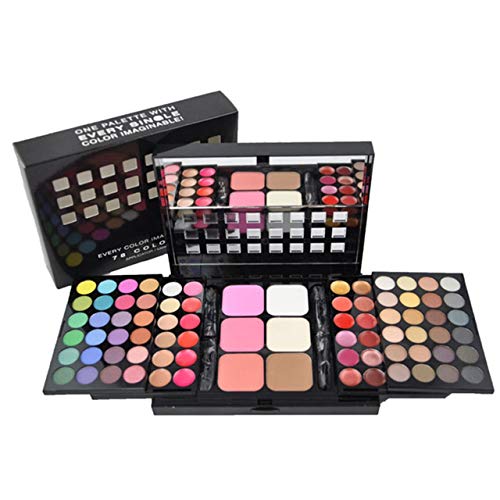 FantasyDay 78 Couleurs Palette de Maquillage Kit Coffret Maquillage Femme avec 48 Couleurs Shimmer Matte Ultra Pigmenté Ombre paupières Cosmétique Set, 18...