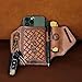 Tourbon Leather Cell Phone Holster with Belt Loop Case Tool EDC Folding Knives Sheath Pencil Slot Holder Key Clip for Men