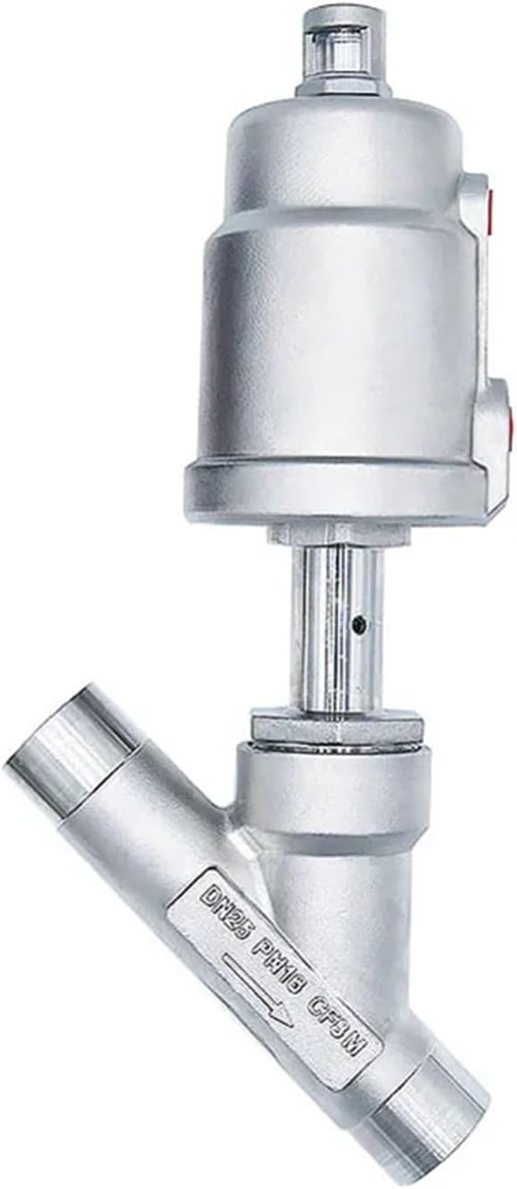 DN25 Stainless Steel Pneumatic Welding Angle Seat Valve Normally Closed Stainless Steels Actuator for Steam Gas Oil(OPEN-DOUBLE ACTING)
