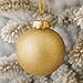 SLEETLY Gold Christmas Ornaments – 32-Piece Shatterproof Plastic Holiday Tree Decorations, 16 Glitter Snow Balls (3.15