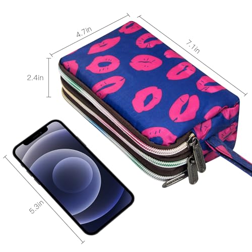 Image of BIAOTIE Large Capacity Wristlet Wallet - Women Printed Nylon Waterproof Handbag Clutch Purse