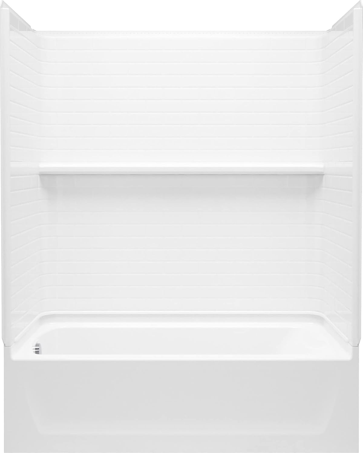 KOHLER Traverse 71570110-0 60"x30" Subway Tile Bath/Shower with Left Drain, White