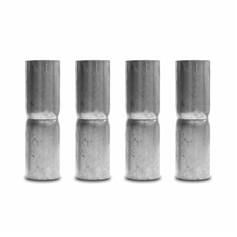 Top Rail Sleeve 1-5/8 inch,for 1-5/8 OD Pipe, Galvanized, Chain Link Fence, 4 Pieces Silver Galvanized, 1-5/8"x6