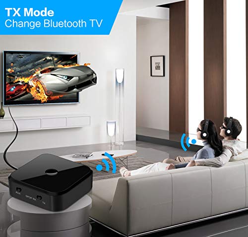 Bluetooth 5.0 Transmitter And Receiver, Digital Optical Toslink With 3D Surround Apt* And 3.5 Mm Wireless Audio Adapter For Tv/Home Stereo System-Low Latency #TOP4