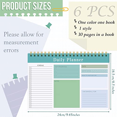 6 Pack To Do List Notepad Daily Planner Notebook Notepads For Adults And Kids Classroom Office Gifts, 30 Sheets/Pack (More Planned) #TOP1