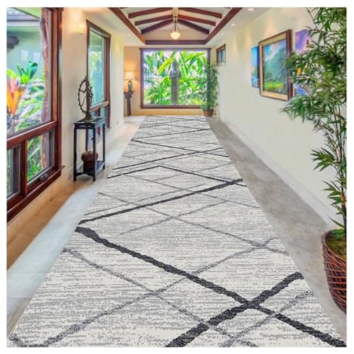 Alfombra de pasillo gris lavable de 1x2m para pasillos y corredor de hogar 3
