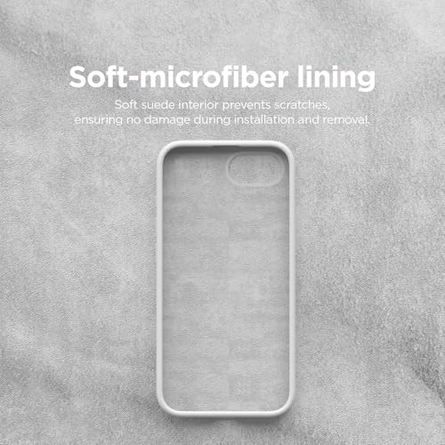 Image of DIZORO Compatible with iPhone 17e / iPhone 16e Case 6.1 inch Liquid Silicone 3 Layers Full Covered Soft Gel Rubber Phone Case,Shockproof Protective Cover with Anti-Scratch Microfiber Lining-White