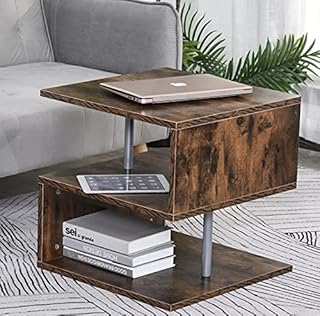 BJYX Industrial Coffee Table Vintage Retro Room Large Side Table Rustic End Furniture