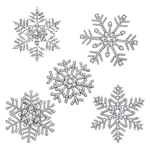 Image of Christmas Brooch Pins Snowflake Pin Marry Christmas JOY Candy Cane Snowman Brooches Xmas Christmas Holiday Party Gifts for Women Girls Kids