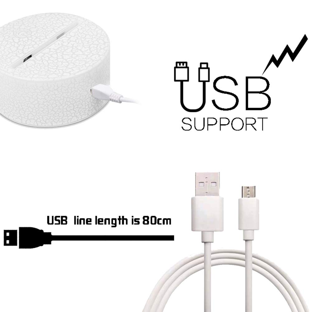 Hockey Night Light,Remote Control 3D Optical Illusion LED RGB Night Light Lamp for Kids Bedroom, Book Light for Reading in Bed Desk Room Decoration Birthday Christmas Gift for Sports Lovers Kids Boys - - 