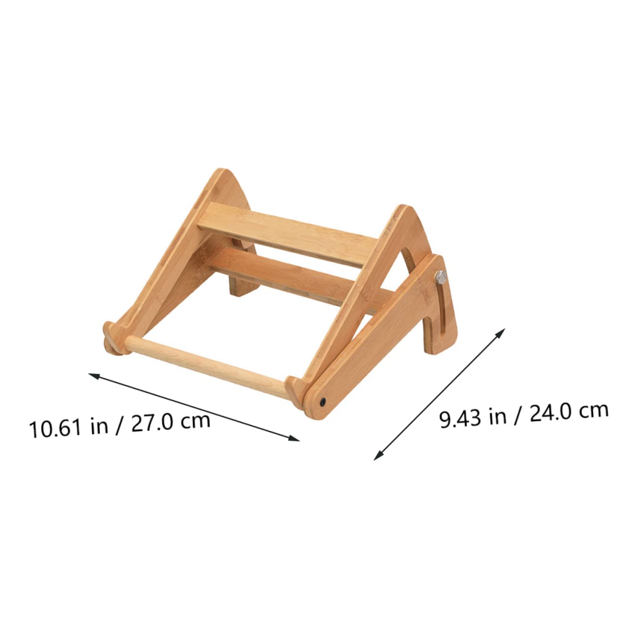 Supporto Altezza Cavo Angoli Design Regolabile Arrotondati, Computer Portatile, in Legno Beige Scrivania, per Laptop, per Ufficio e Casa