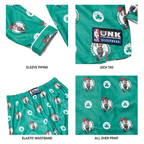 Ultra Game NBA Multi Team Youth 2 Piece Soft Tee Shirt & Lounge Pants Sleepwear Loungewear Pajama Set, Team Color, 8