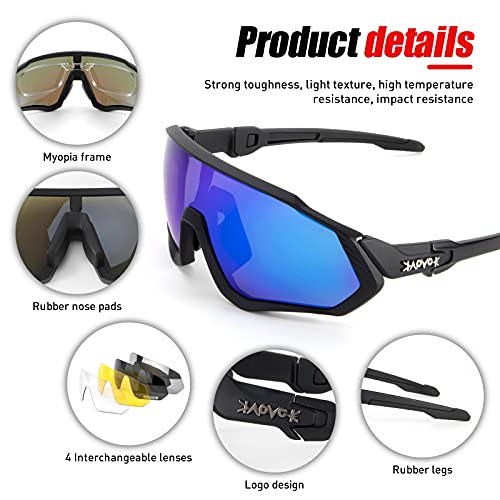 Kapvoe Cycling Glasses Polarized Sports Sunglasses Mtb Mountain Bike Eyewear Men Women Road Bicycle Bmx Running Fishing Golf #TOP3
