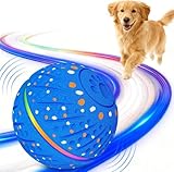 Sankell Interactive Dog Toys Dog Ball – 3 Play Modes Smart Moving Bouncing Dogs Ball, E-TPU with RGB Lights, Automatic Rolling Dog Toy for Small Medium Dogs to Keep Them Busy and Boredom Relief (Blue)