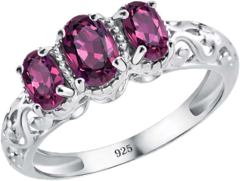 Rhodolite Garnet Sterling Silver Ring for women