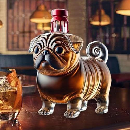 Botellas de vino transparentes con diseño sofisticado de jarra de whisky 8