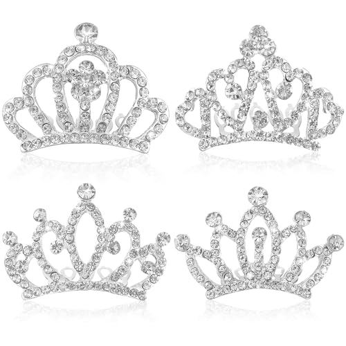 Minkissy 7J9C142102EIFJG420 4Pcs Crown Comb Hair Clips Medium Girl Hair Clips Combs cover