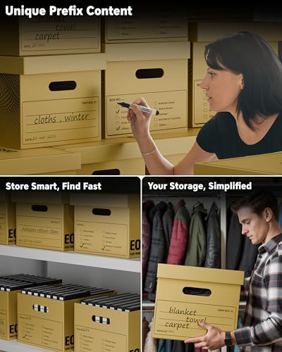Image of Snap Box Heavy Duty Cardboard Storage Boxes with Lid [Pack of 1] 5-Layer Corrugated Moving Boxes with Handles, Tape-Free Easy Assembly, Organizer for Home, Office, Kitchen